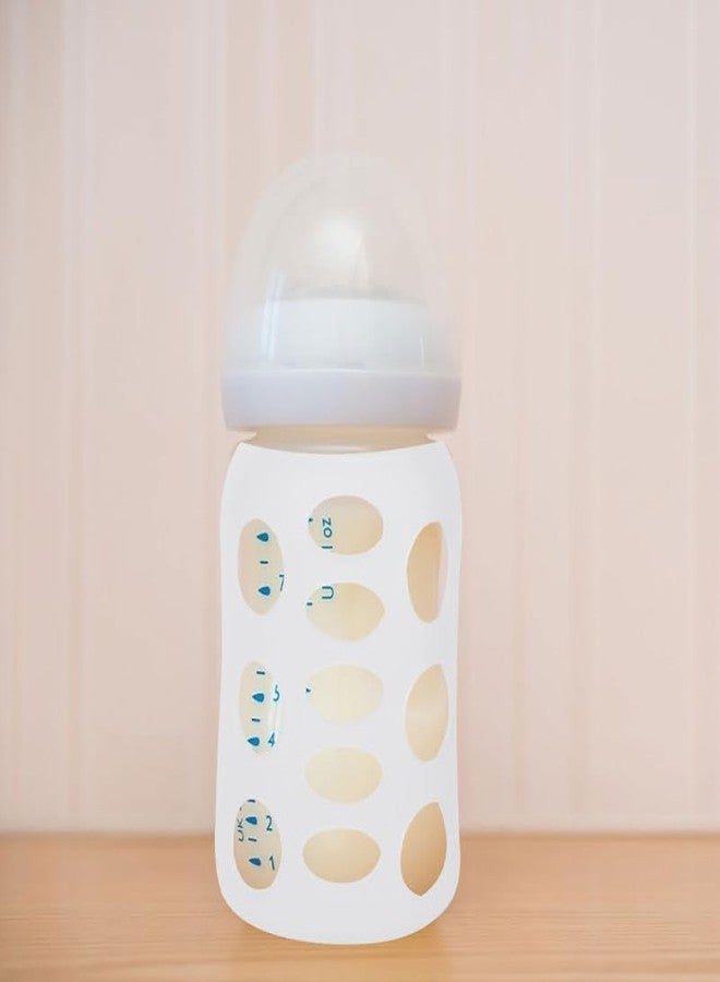 SHOWERORO 4Pcs Silicone Baby Bottle Covers Glass Bottle Sleeves Non-Slip Protective Sleeves for 4Oz Nursery Bottles Shockproof Feeding Silicone Sleeve - Image 2